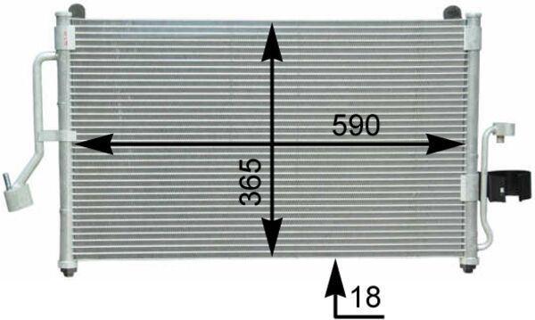 A/C-Kondensator DAEWOO / CHEVROLET NUBIRA - MAHLE - OEM 96271265