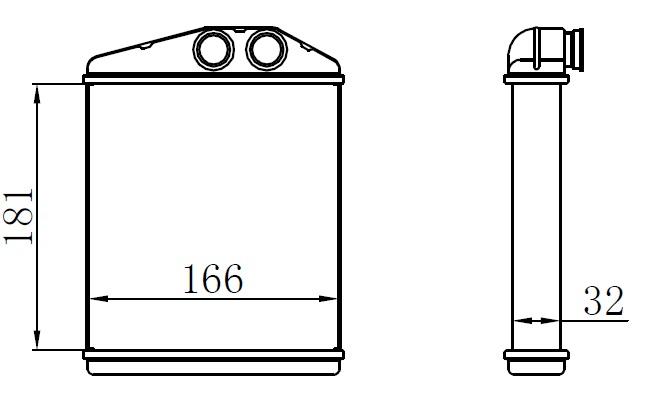 KALORİFER RADYATÖRÜ BRAZİNG VECTRA C 02>SIGNUM 03> (Z18XER) (185x169x32) - ORIS - OEM 1618260