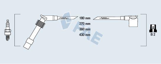 BUJİ KABLOSU TAKIMI OPEL CORSA B-COMBO B-ASTRA F (93>00) 1.2-1.4İ (C12NZ-X12SZ-14NZ-X14SZ) - FAE - OEM 90510851