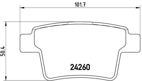 ARKA FREN BALATASI MONDEO III 04>07 JAGUAR X TYPE ESTATE 05>09 - BREMBO - OEM 4S712M008AB