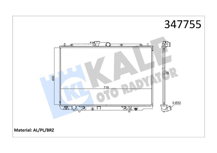 RADYATOR ACCORD VI COUPE (AT) AL PL BRZ — KALE 347755 - KALE - OEM 19010P8CA51