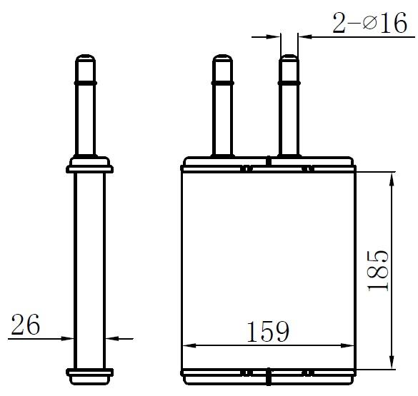 KALORİFER RADYATÖRÜ BRAZİNG MAZDA 626 (OTOM/MEK) (183x156x26) - ORIS - OEM GA5R61A10