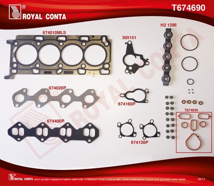 ÜST TAKIM CONTA SKC`Lİ SUBAP LASTİKLİ MASTER III 2.3 DCİ 11=> MOVANO 2.3 CDTİ 10=>(M9T) - ROYAL - OEM 7701479334