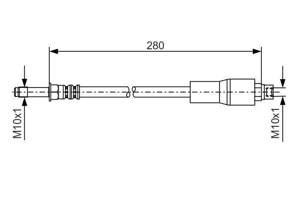FREN HORTUMU ARKA BMW E39 96>03 - BOSCH - OEM 34301165190