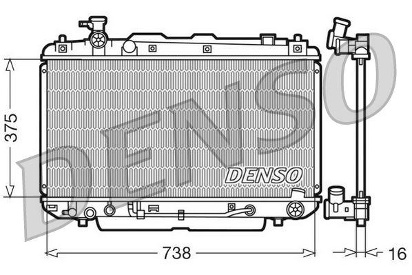 RADİATOR. ENGİNE COOLİNG TOYOTA RAV 4 II (00-05) — DENSO DRM50022 - DENSO - OEM 1640028140