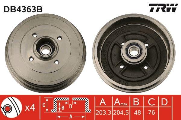 ARKA FREN KAMPANASI (RULMANLI ABS SENSÖRLÜ) RENAULT CLIO III 05> MODUS 04> - TRW - OEM 432021782R