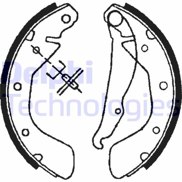ARKA FREN BALATASI PABUCLU CORSA B 93-00 CORSA C 00-12 TIGRA 1.4 1.6 94-00 ASTRA F 92-98 - DELPHI - OEM 1605952