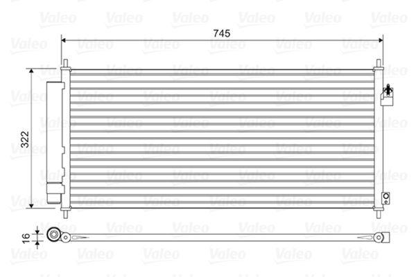 KLİMA RADYATÖRÜ (KONDENSER) HONDA JAZZ 1.4L L13Z (GE6 GG kasa) 09-14 - VALEO - OEM 80110TF0G01