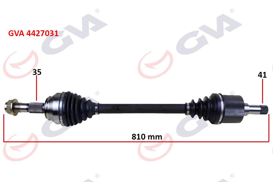 KOMPLE AKS SOL BOXER-JUMPER-DUCATO 2.2 MJTD-2.3 MJTD (06>) (35x41x810mm) - GVA - OEM 1608505480