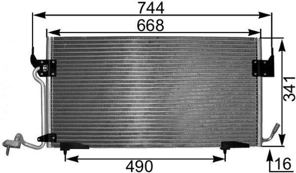 A/C-Kondensator CITROEN XSARA/PEUGEOT PAR - MAHLE