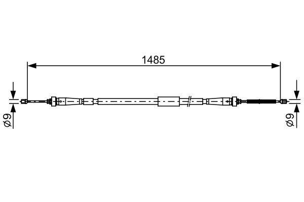 EL FREN TELİ ARKA SOL RENAULT CLIO IV 12> (15 ve 16 jant için) - BOSCH - OEM 365311282R