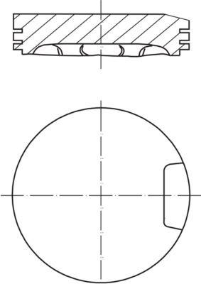 PISTON SEGMAN (81.51 MM 0.50) BORA I GOLF IV PASSAT B5 - MAHLE - OEM 058107065J