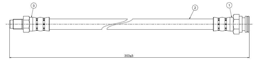 FREN HORTUMU ön VİSA SUPER X 82-88 - CAVO - OEM 75422063