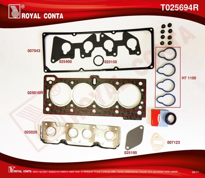 TAMTAKIM CONTA (REINZ KECELI SUBAP LASTIKLI) RENAULT R19 CLIO MEGANE 14 8V 16 8V ENJ K7J K7M - ROYALCONTA - OEM 7701468710