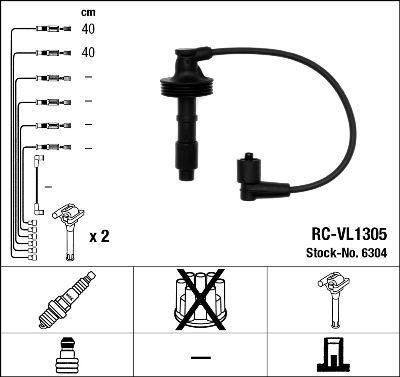 BUJİ KABLO TAKIMI RENAULT LAGUNA-SAFRANE 95> VOLVO S40-V40 95> 1.8-1.9-2.0 (N7Q -B4164-B4184-B4194) - NGK - OEM 7431275284