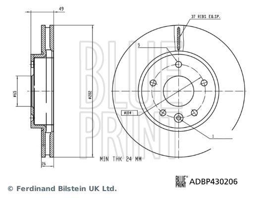 FREN DİSKİ MAXUS — BLUEPRINT ADBP430206 - BLUEPRINT - OEM C00081697