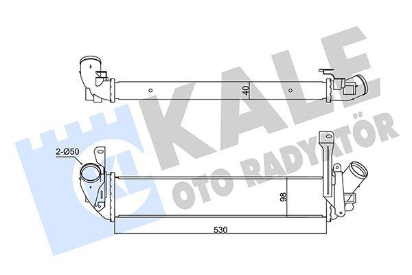 İNTERCOOLER KANGOO-NISSAN KUBISTAR 1.5DCI 98=> - KALE - OEM 8200221885