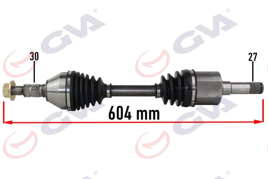 KOMPLE AKS SAĞ OPEL VECTRA C 1.9 (02-08) (604mm) A - GVA - OEM 374593