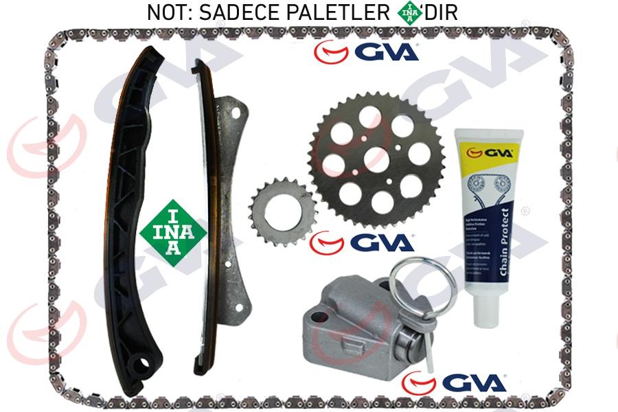 EKSANTRİK ZİNCİR SETİ ASTRA H-CORSA C-D-COMBO-C-D-ASTRA J-MERIVA-ALBEA-DOBLO-EGEA-PUNTO-500- 1.3 JTD -1.3 CDTI (E4-E5-E6) (GERGİ KİTİ) - GVA - OEM 95518770