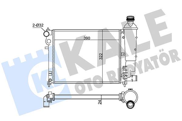 RADYATOR SAXO - 106 I 106 II 1.1-1.4-1.6 95=>01 AL MKNK - KALE - OEM 1301SQ