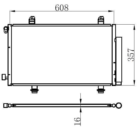 KLİMA KONDENSERİ SUZUKI SX4 1.6 07=> (628X360X16) (OTO.-MEK.) - ORIS - OEM 9531079J00