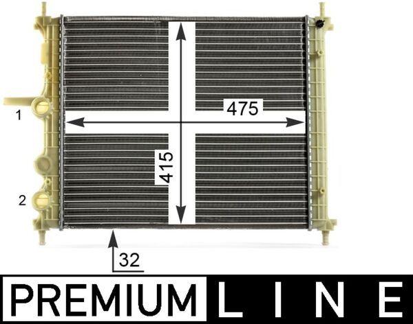 Kühlmittelkühler FIAT MULTIPLA 1.6i - MAHLE