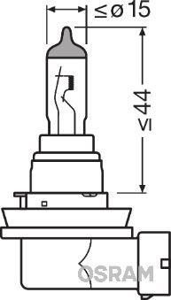 AMPUL 12V H8 35W TEK TELLİ FAR VE SİS - OSRAM