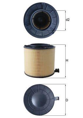 HAVA FILTRESI A4 (B9) A5 (F53-F5P) Q5 (FYG-FYT) 1.4 2.0 TFSI - MAHLE - OEM 8W0133843C
