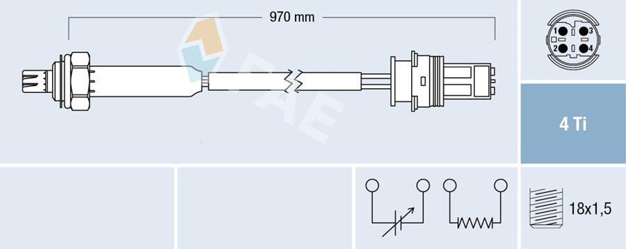 OKSIJEN SENSORU (KAT. ONCESI) BMW M52 E36 E39 E38 - FAE - OEM 11781427884