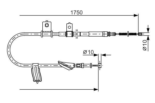 FREN TELİ. 1750 MM — BOSCH 1987482352 - BOSCH
