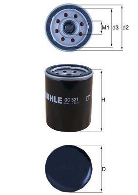 YAĞ FİLTRESİ HYUNDAI BLUE YM.-GETZ-İ10-İ20 1.2 BENZİNLİ-ATOS 1.1 05=> - MAHLE - OEM 2630002751