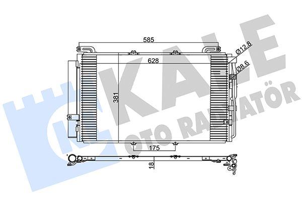 KLİMA RADYATÖRÜ (KONDENSER) HYUNDAI MATRIX 1.6L G4ED 01-10 (587 x 352 x 18) - KALE - OEM 9760617001