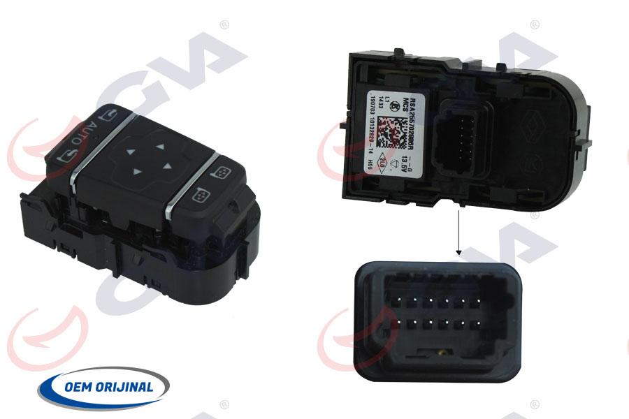 AYNA AYAR DÜĞMESİ CLIO 4 (OTOMATİK KATLAMALI) - GVA - OEM 255702886R
