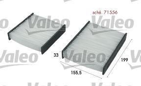 POLEN FİLTRESİ P207 1.4-1.4HDI-1.6HDI-1.4 16V-1.6 16V 06=> C3 II 1.4-1.4HDI-1.6HDI 09=> - VALEO - OEM 1609428080