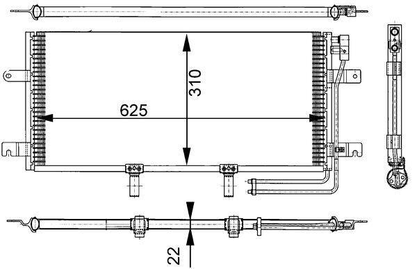 A/C-Kondensator VW TRANSPORTER T4 — MAHLE AC332000S - MAHLE