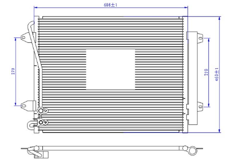 KLİMA KONDENSERİ PASSAT 05>(577x439x16) - ORIS - OEM 3C0820411C