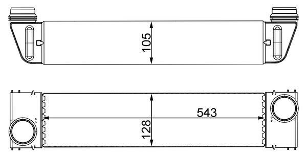 TURBO RADYATORU BMW M57N E60 E63 E64 E65 - MAHLE - OEM 17517791909