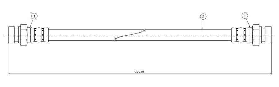 FREN HORTUMU arka 4 Furgonette 76-86 - CAVO - OEM 7701348773