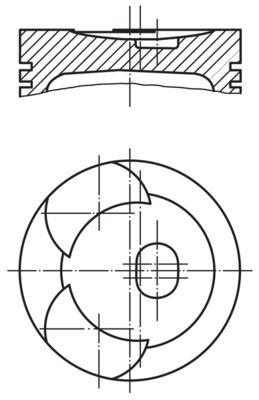 PİSTON COMPLETE (87)MM MERCEDES-BENZ — MAHLE 0019200 - MAHLE