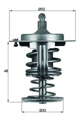 TERMOSTAT ( 80 °C - CONTALI) TOYOTA YARIS 1,0L 1,3L 1SZ-FE 2SZ-FE SCP10 SCP90 99-09 / DAIHATSU TERIOS 1,3L K3-VE J100 J102 J122 97-05 / MATERIA 1,3L K3-VE M401 06-> / SIRION 1,3L K3-VE M101 M111 M301 M311 98-> - MAHLE - OEM 9091603122