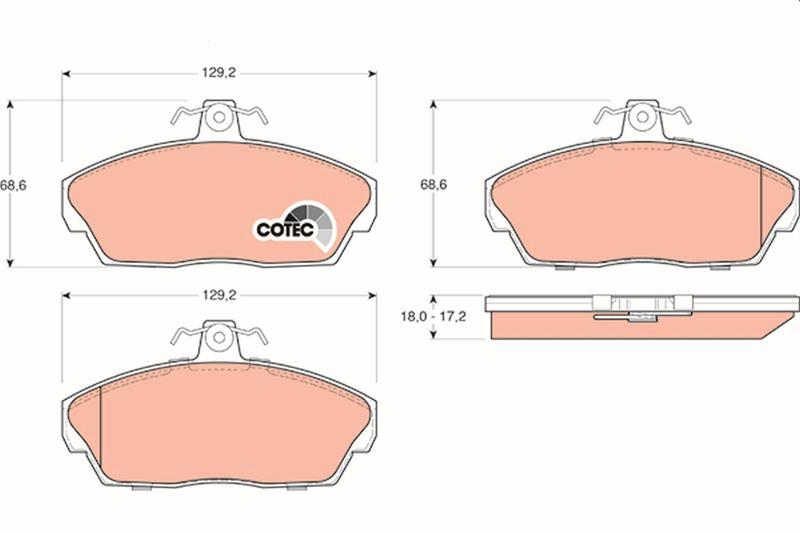 FREN BALATASI ON FREELANDER I L314 HONDA CIVIC VI - TRW - OEM SFP100360