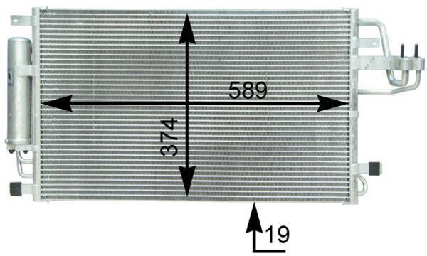 A/C-Kondensator HYUNDAI TUCSON — MAHLE AC399000S - MAHLE