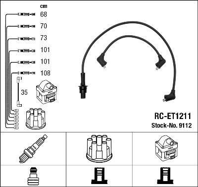 RC-ET1211 ATEŞLEME KABLOSU - NGK