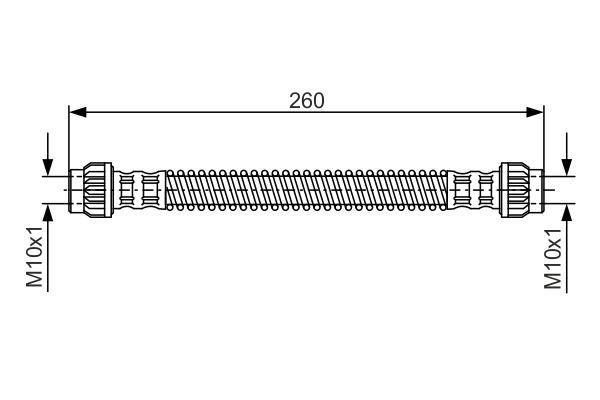 FREN HORTUMU; ARKA. 260.00 MM — BOSCH 1987476869 - BOSCH