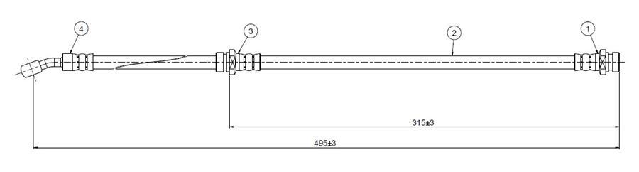 FREN HORTUMU ön Skyline R31 86-. - CAVO - OEM 4621041L10