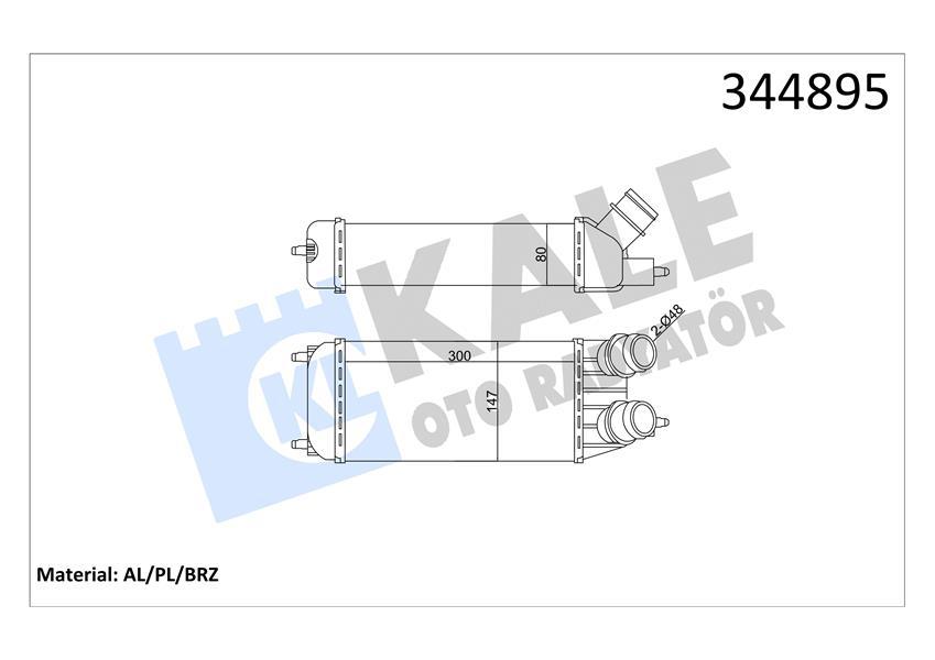 INTERCOOLER JUMPY-EXPERT-SCUDO 1.6 HDI-DMTJ (07+) AL PL BRZ - KALE - OEM 0384.K4