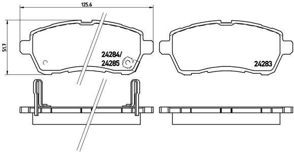 FREN BALATASI ON (125MM) MATERIA FIESTA VI 06- - VALEO - OEM 1550219