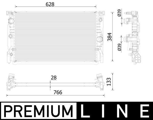 MOTOR SU RADYATORU BMW B47 G30 G31 - MAHLE - OEM 17118474823
