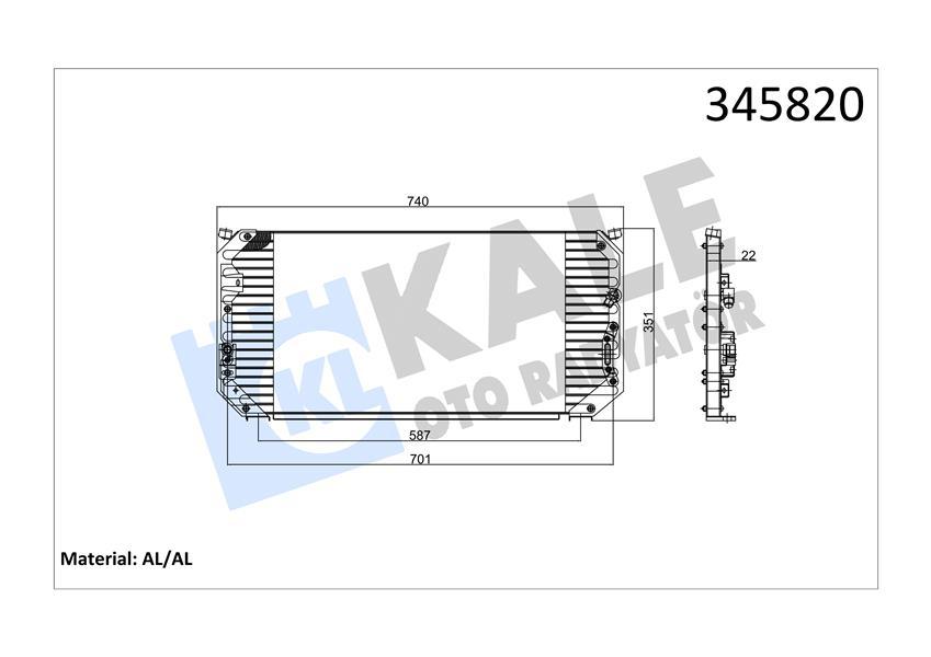 KONDENSER COROLLA 1.6 SI-1.8 GT (AE 101) (92-97) AL AL - KALE - OEM 94855107