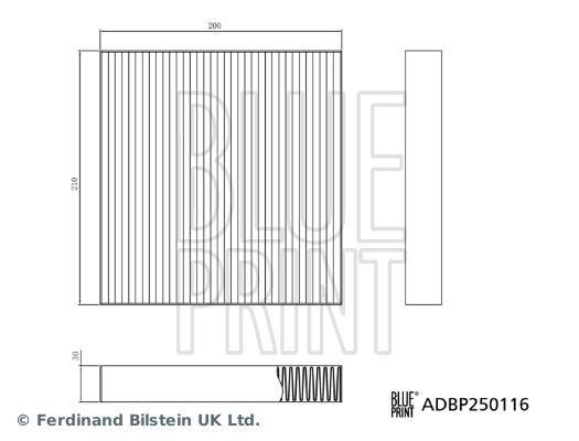KABİN FİLTRESİ BYD — BLUEPRINT ADBP250116 - BLUEPRINT - OEM 1308069100